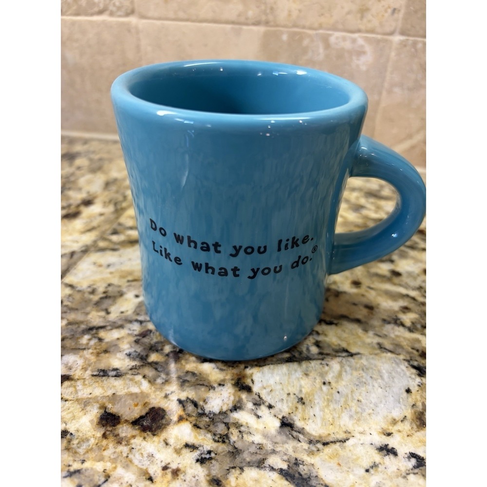 Life is Good Mug Jake in Adirondack Chair Aqua Teal Beach Camping Outdoor Life - Picture 2 of 3